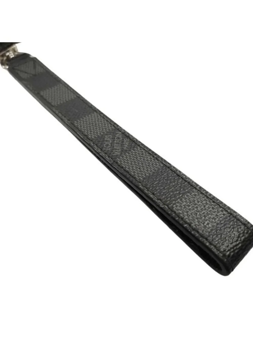 Louis Vuitton Wallet Damier Graphite Zippy Dragonne Black Leather L-shaped